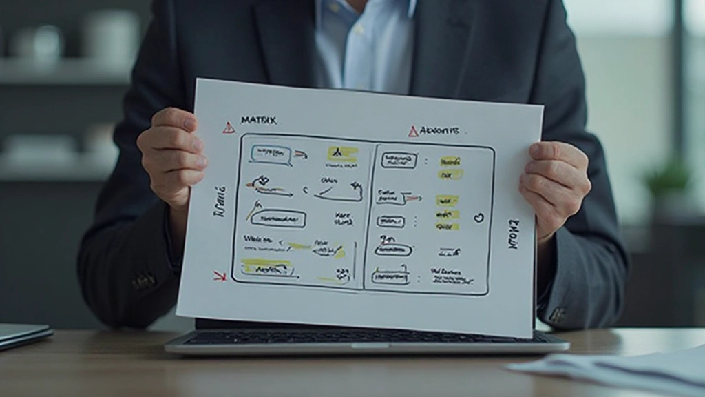 Persoon met prioriteitenmatrix en takenlijst voor productiviteit